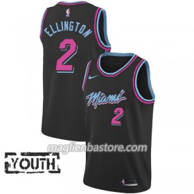 Maglia NBA Miami Heat Wayne Ellington 2 2018-19 Nike City Edition Nero Swingman - Bambino